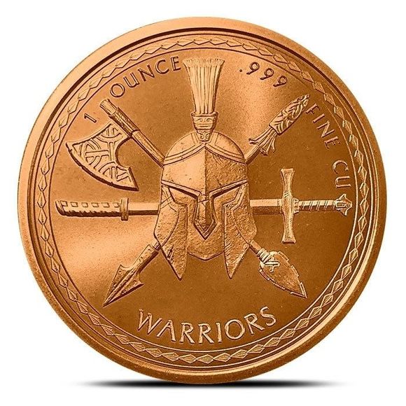 Spartan 1 oz Copper Coin/Pendant (Air Tight Capsule) Ornament, Warrior Series - Picture 5 of 5